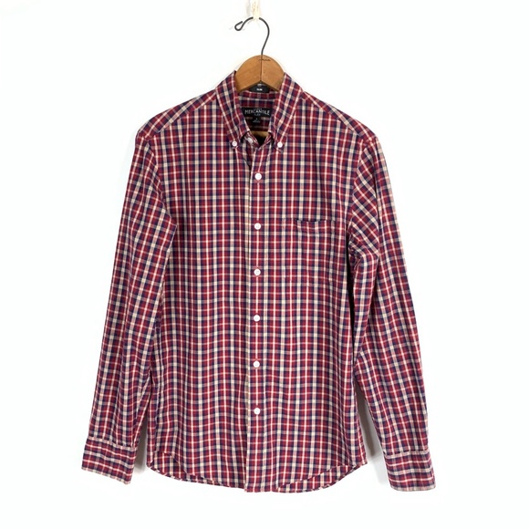 J. CREW MERCANTILE L/S Plaid Flex Slim Fit Shirt - Picture 1 of 6